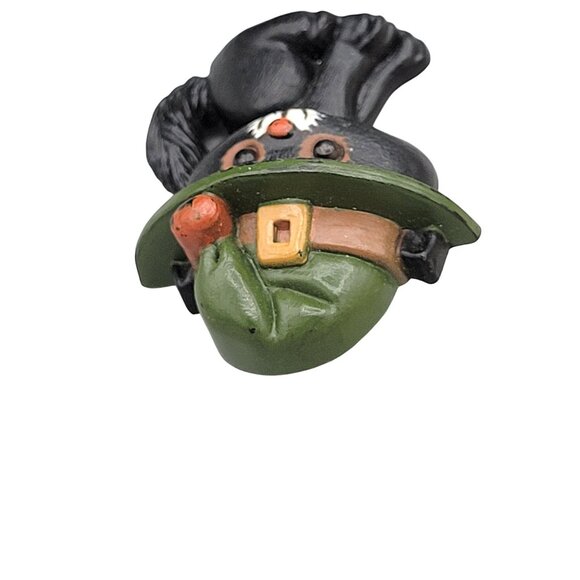 Hallmark Cards Halloween Black Kitty Cat Brooch Pin Plastic Signed Vintage - Picture 4 of 8